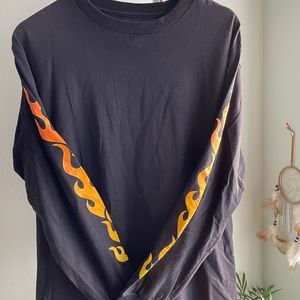 Flames design, long sleeve T-shirt